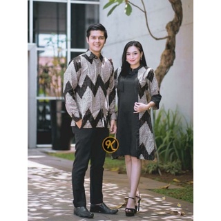 Maura Couple - Sania Ruffle Batik Couple JUMBO ori Ndoro jowi DNT Shopee Guarantee -Olo