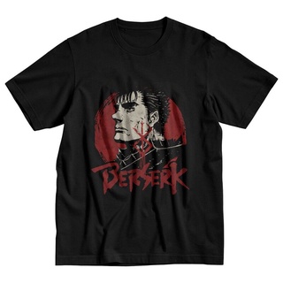 เสื้อยืดวินเทจเสื้อยืดแขนสั้น ผ้าฝ้าย 100% พิมพ์ลาย Gattsu Berserk Swordsman สไตล์วินเทจ สําหรับผู้ชายS-4XL