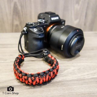 สายคล้องกล้อง TCamShop สีดำ+แดง camo Black+Red Camo TCamShop Camera Strap สายกล้อง สายคล้อง  สายข้อมือ