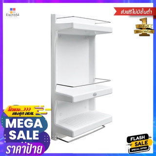 ชั้นวางติดผนัง 3 ชั้น QUEEN SH-CAB-W03-WT สีขาว3-TIER WALL SHELF QUEEN SH-CAB-W03-WT WHITE