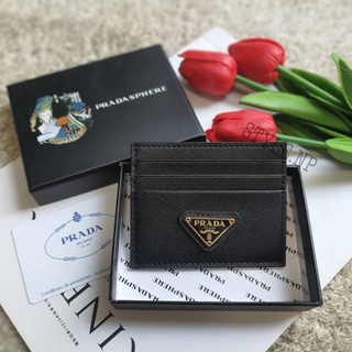 PRADA  CARD HOLDER IN BLACK(GWP)