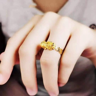 💍แหวนปี่เซียะ 🪙เรียกทรัพย์ ❤️ปลุกเสกแล้ว ▶️ไม่ลอกไม่ดำ