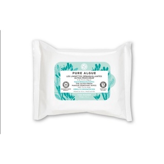 (มีของแถม) Yves Rocher Pure Algue The Ultra-Fresh Makeup Removing Wipes (20pcs) 1 ห่อ มี 20 แผ่น อีฟโรเช่