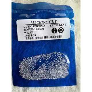 Machine cut cubic zirconia 1.00mm quantity 1000 pieces