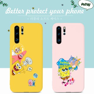 เคสมือถือ Huawei Nova 7 7i 6 7 SE 5T 5Z 5 5i Pro Y9 Prime 2019 Y9S Y6S P40 Pro Plus Lite E Y7P 2020 Y6P Y5P Y8P P20 P30 Pro Plus P20 P30 Lite Y7 Pro 2019 Nova 3e 3i 4e Mate 20 30 Lite Pro Case SpongeBob Phone Soft TPU Covers