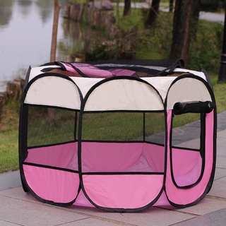 (พร้อมส่ง)คอกสัตว์เลี้ยงขนาดใหญ่ พับได้พกพาได้ที่นอนสัตว์เลี…