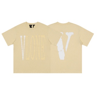 Vlone เสื้อยืดแขนสั้น ผ้าฝ้าย พิมพ์ลาย แฟชั่นสําหรับผู้ชาย และผู้หญิงS-5XL