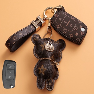 เคสกุญแจรีโมทรถยนต์ แบบหนัง สําหรับ Ford Focus Ford explorer Mondeo Ruiji