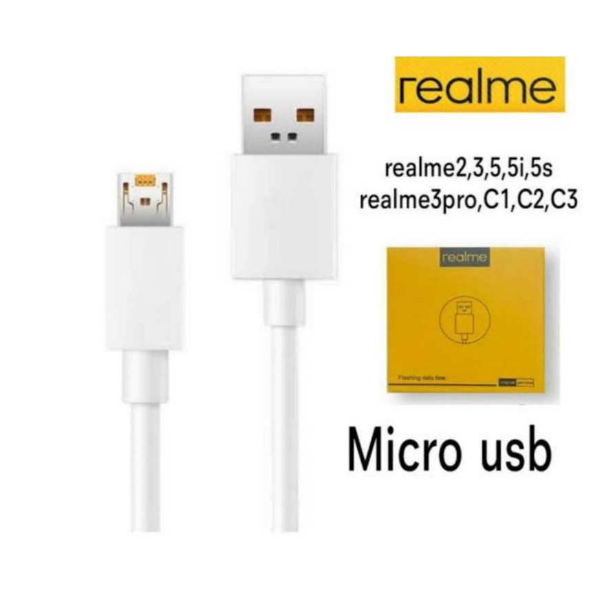 สายชาร์จ Realme หัวแบบ Micro usb Fast charge ของแท้  ชาร์จไว  ชาร์จเร็ว เชื่อมต่อข้อมูลรวดเร็ว ใช้ได้กับมือถือหลายรุ่น