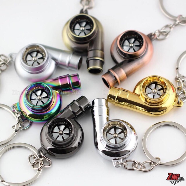 พวงกุญแจซิ่ง TURBO แบบเป่า หมุนได้,มีเสียง
