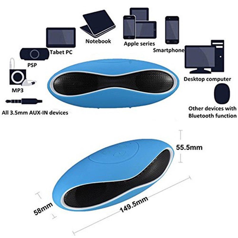 Mini X6 Rugby Bluetooth Speaker ลำโพงสเตอริโอไร้สายแฮนด์ฟรี V3.0 Audio ...