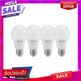 หลอด LED EVE SUPER SAVE 7 วัตต์ WARMWHITE E27 แพ็ก 4 ชิ้น หลอดไฟ LED LED BULB EVE SUPER SAVE 7W WARMWHITE E27 PACK4