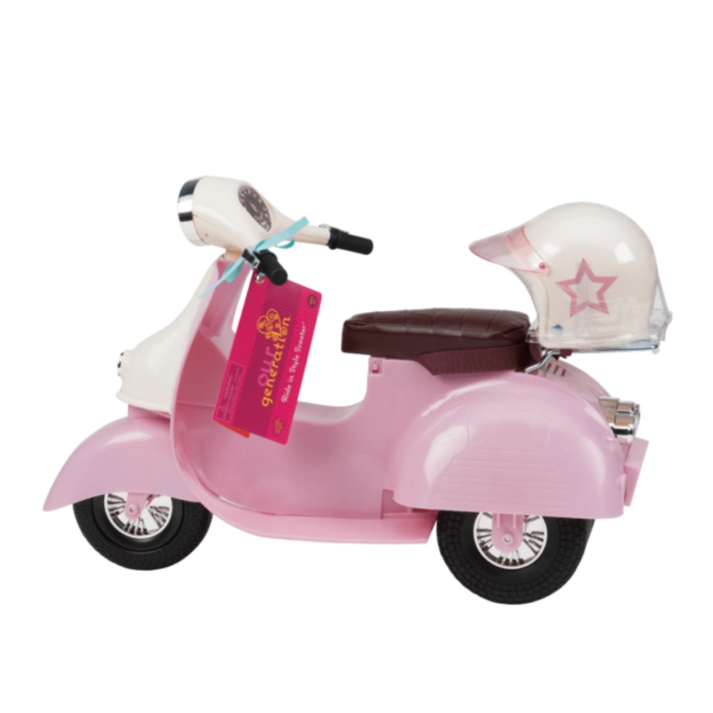 Our Generation Dolls ( OG Dolls ) ตุ๊กตาโอจี - Ride in Style Scooter - Pink and Ivory มอเตอร์ไซด์สีช