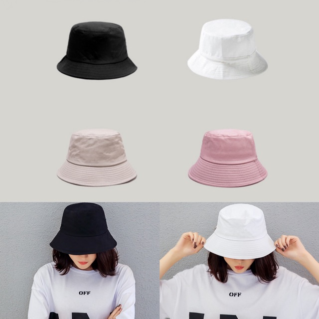 พร้อมส่งทุกสี !หมวกบักเก็ต สีพื้น รุ่นคลาสสิค มี 12 สี