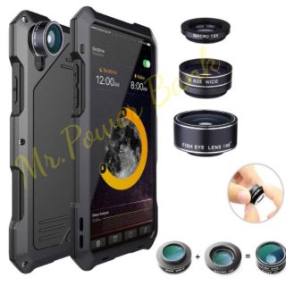 Case Alluminium Lens Camera Screen Protector for iPhone X