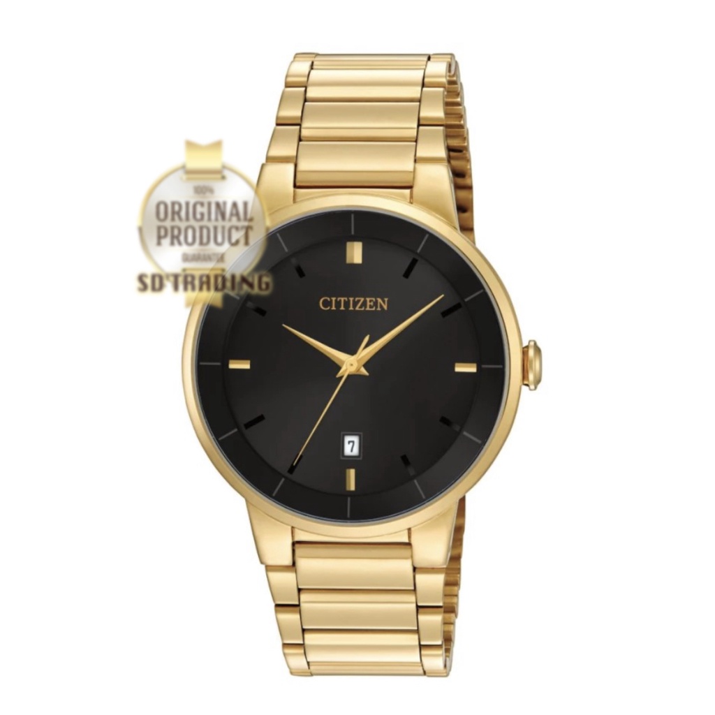 CITIZEN Men's Quartz Analog Dress Stainless Steel Watch รุ่น BI5012-53E - Gold/Black