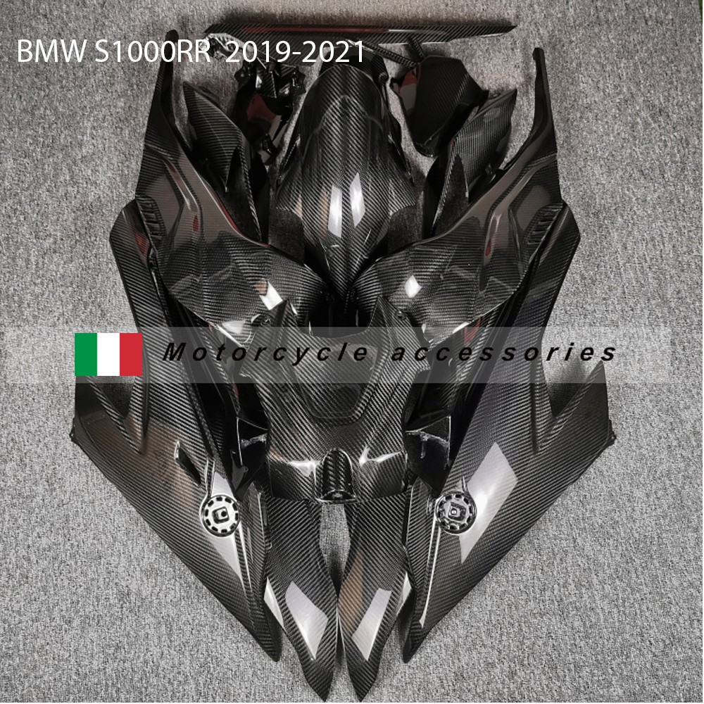 ชุดแต่งคาร์บอนไฟเบอร์BMW S1000RR double R 2019-2021ของแต่ง BMW S1000RRชุดแต่งคาร์บอนบิ๊กไบค์ชิ้นส่วน