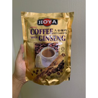 ปลอมคืนเงิน Hoya Coffee with Ginseng 400g. กาแฟผสมโสมสำเร็จรูป รสชาติเข้มข้น 3 in 1บรรจุ 20 ซอง