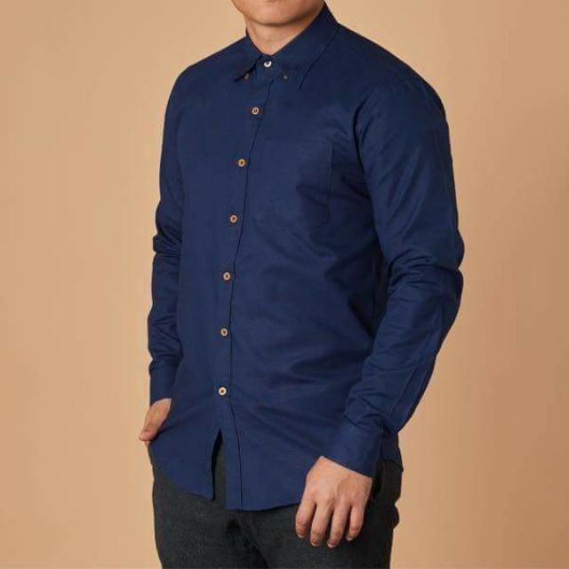 เสื้อเชิ้ต Oxford สีกรมท่า Navy