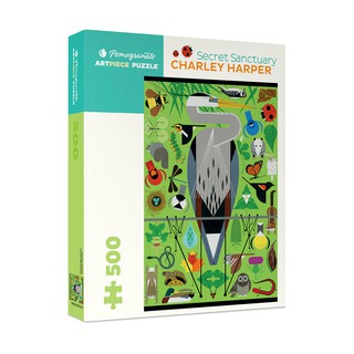 [จัดส่งฟรี] จิ๊กซอว์  Pomegranate ภาพ Secret Sanctuary จิตรกร Charley Harper จำนวน 500 ชิ้น