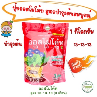 ปุ๋ยออสโมโค้ท ขนาด 1 กิโลกรัม (ขายส่ง) 13-13-13 สูตรบำรุงต้นสมบูรณ์ แข็งแรง บำรุงราก แคคตัส บอนสี ปุ๋ยละลายช้า ออสโมโค้ท