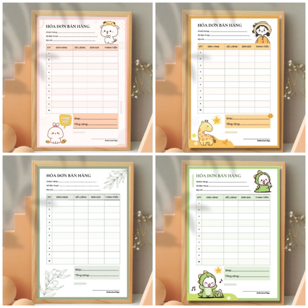 ขาย INVOICE - RETAIL INVOICE SET 50 แผ่นพิมพ์ลายด้วยดอกไม้หลายสี PATTERNS NEW MODEL-ขนาด 21x14.5 ซม.