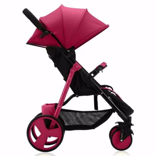 รถเข็นเด็ก Baby car stroller สีม่วงสุดแข็งแรง