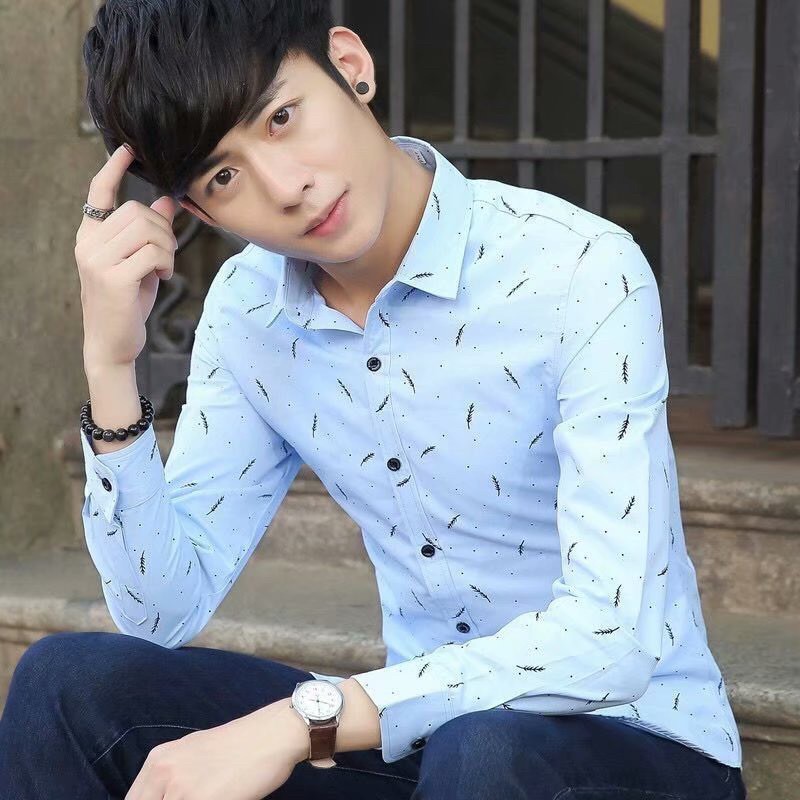 เสื้อคอปกแขนยาว เสื้อเชิ้ตผู้ชาย G004 ไซส์ M-4XL มีหลายสีให้เลือก - รูปที่ 2