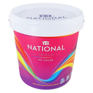 สีน้ำทาภายนอก DELTA NATIONAL SHIELD BASE C กึ่งเงา 2.5 แกลลอน สีน้ำอะคริลิกคุณภาพสูงสำหรับทาภายนอก และภายใน เกรด 10 ปี โ