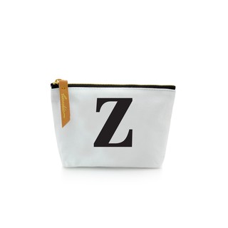 กระเป๋าผ้าลายอักษร ALPHABET  Pouch Coin Bag  WHITE  Z