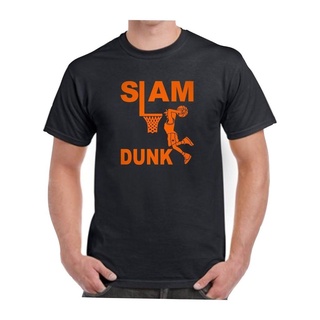 Mens Tเสื้อSlam Dunkห่วงบาสเกตบอลตาข่ายลูกบอลรองเท้าเล็กๆแขนสั้นผู้ชายเสื้อยืด