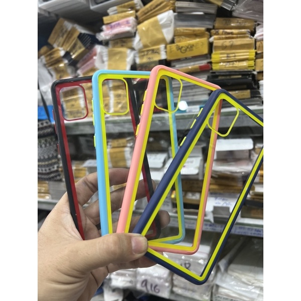 เคส Samsung A31 พร้อมพลาสติกยืดหยุ่นและหลังกระจก