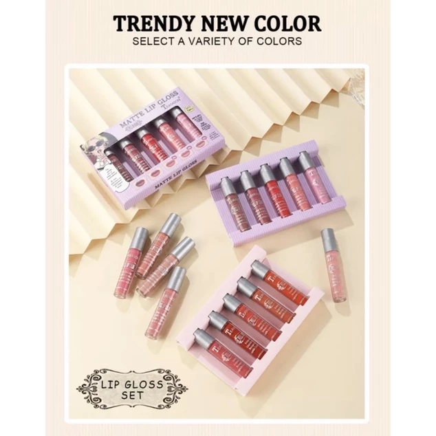 พร้อมส่งเซ็ทลิป 5 สีMtte Lip Mlossเนื้อสัมผัสละเอียดอ่อนและเรียบเนียน,เนื้อแมทท์นั้นง่ายต่อการแต่งหน้าริมฝีปากที่สวยงาม thumbnail 6