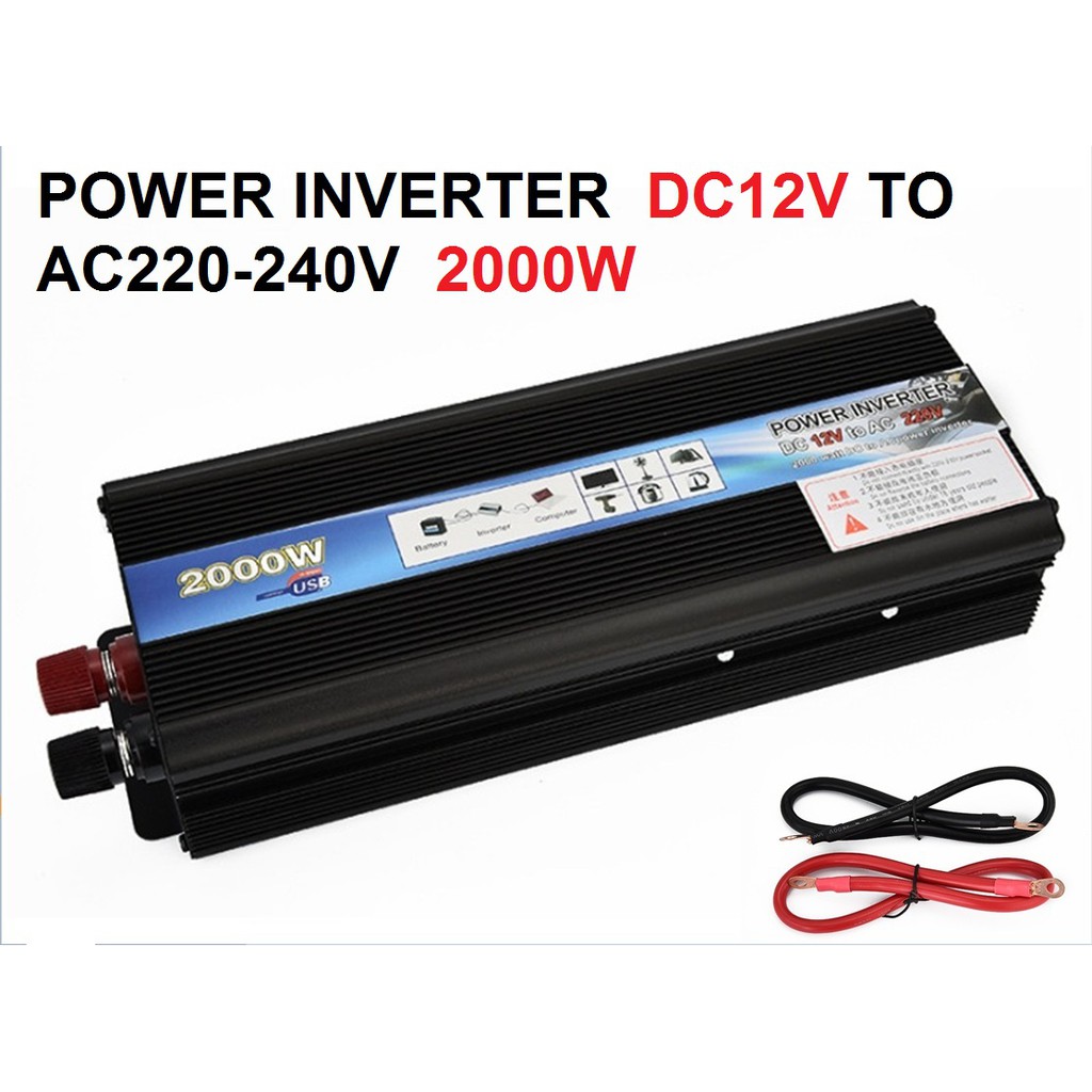 POWER INVERTER DC12V TO AC220-240V 2000W