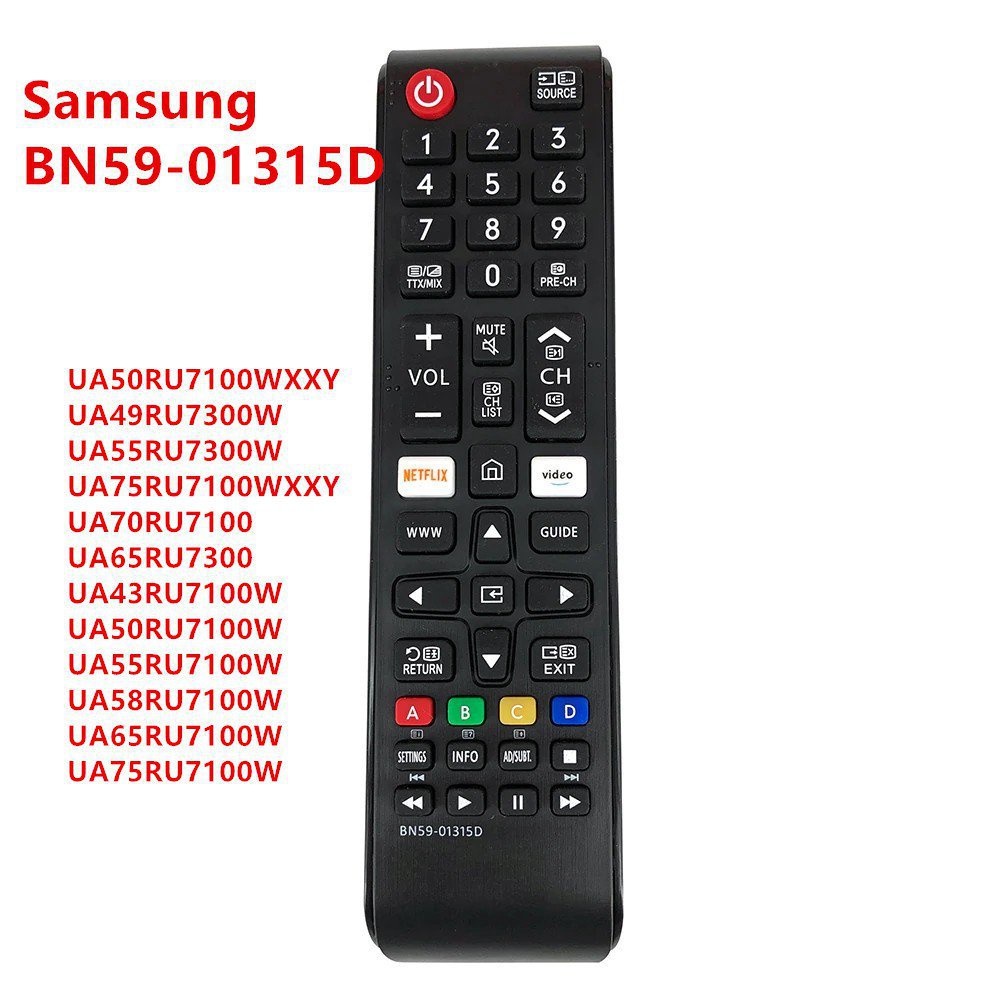 SAMSUNG รีโมทคอนโทรลสมาร์ททีวี BN59-01315D สําหรับ SAMSUNG LED TV รีโมทคอนโทรล BN5901315D UA50RU7100WXXY UA75RU7100WXXY UA65RU7300 UA43RU7100W UA50RU7100W UA58RU7100W UA