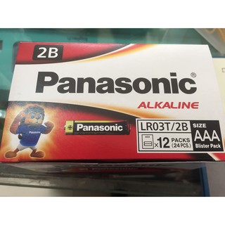 ถ่าน Panasonic Alkaline AAA ยกกล่อง 12x2 = 24 ก้อน ของแท้100%