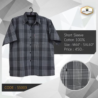 BIG เสื้อเชิตพิมพ์ลายสก็อต SS003