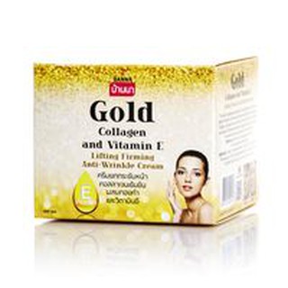 ครีมต่อต้านริ้วรอยกระชับด้วยทองคำคอลลาเจนและวิตามินอีจาก BANNA 100 GR / BANNA GOLD COLLAGEN CREAM 100 GR