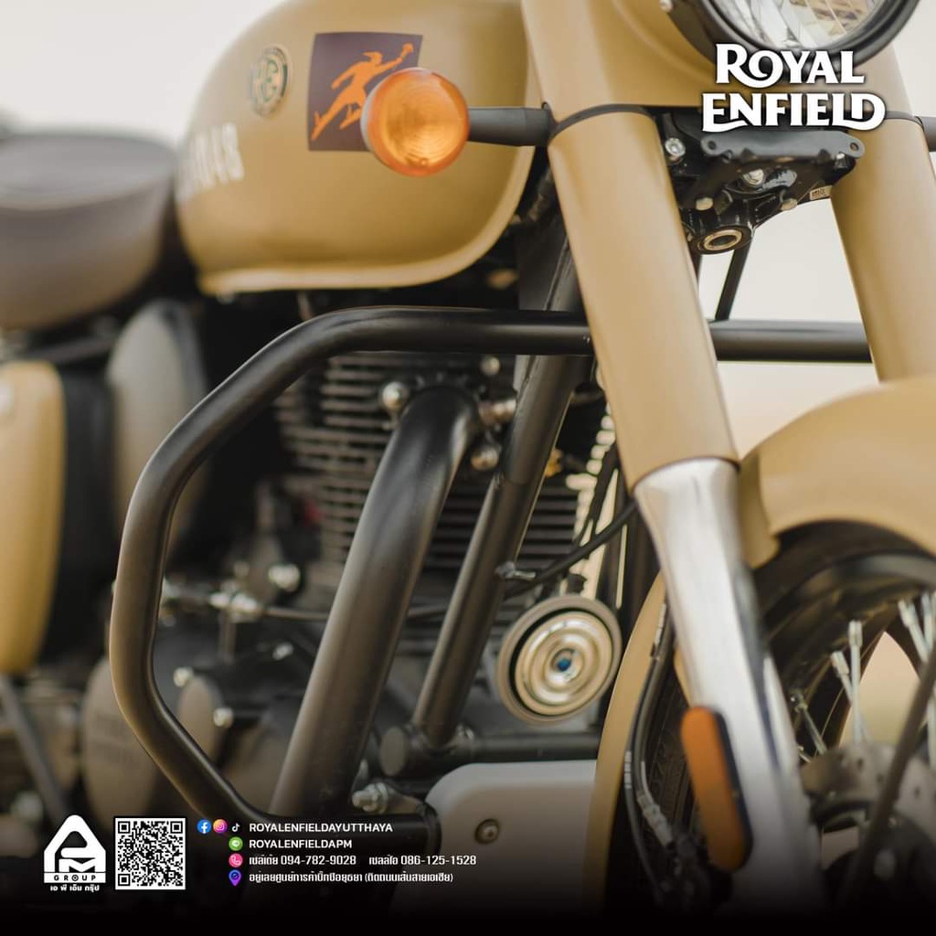 การ์ดป้องกันเครื่องยนต์ CLASSIC500-BULLET500 Royal Enfield แท้ (กันล้ม)