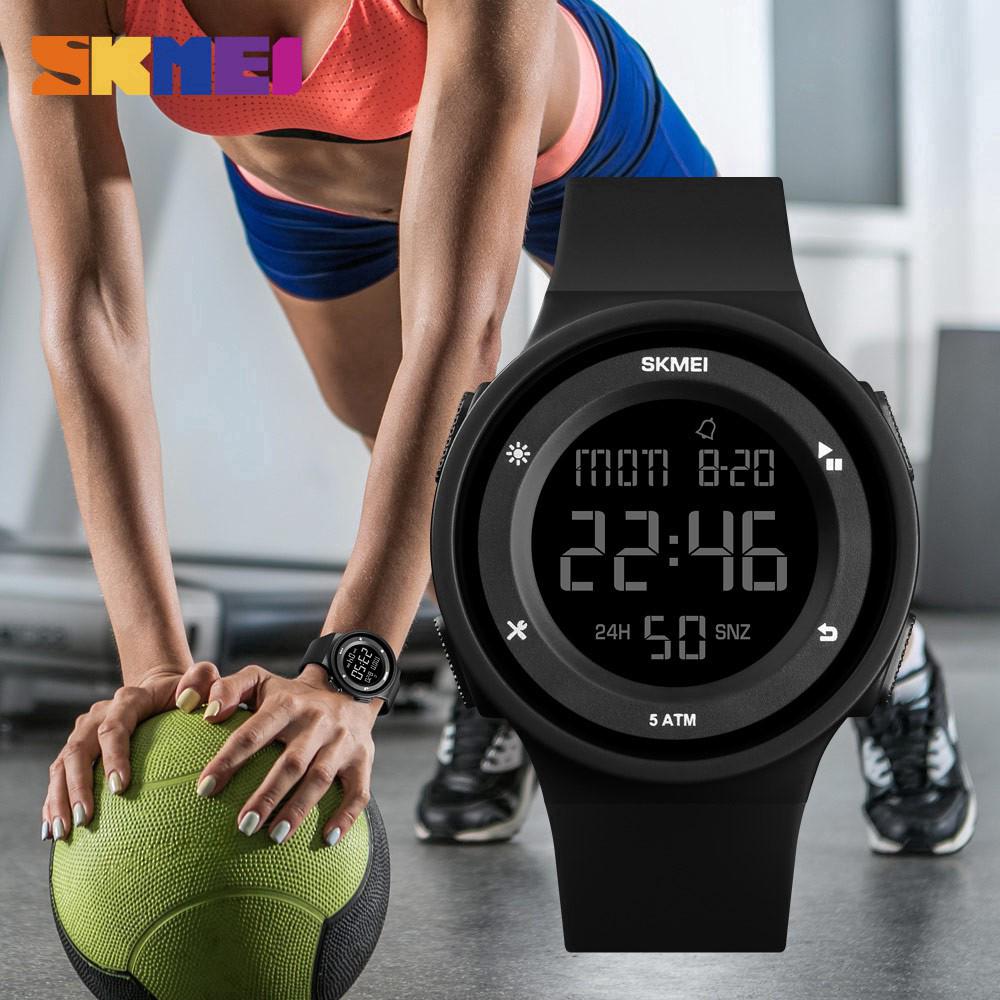 SKMEI ร้านค้าอย่างเป็นทางการ แท้ 100% นาฬิกาข้อมือดิจิตอลมีไฟ LED แฟชั่น Unisex 1445