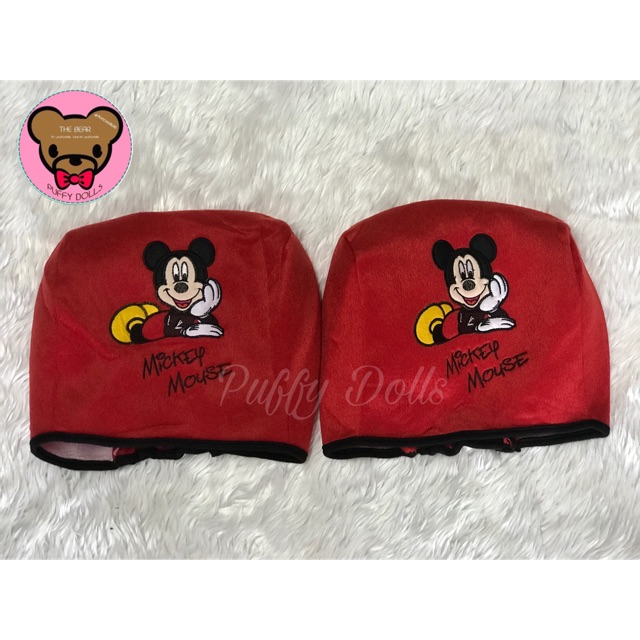 ❣️หมวกหุ้มเบาะ#มิกกี้เม้าเท้าคางดำแดง❣️ได้รับ1 คู่ (2ขิ้น)#มีบริการเก็บเงินปลายทาง