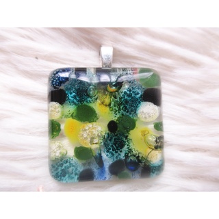 จี้แก้ว งานหลอมแก้ว หรือ Fused Glass Handmade จากแคนาดา มีเพียงชิ้นเดียว เอกลักษณ์ไม่ซ้ำใคร