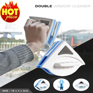 แปรง 2 ด้าน แบบแม่เหล็กทำความสะอาดกระจก ที่เช็ดทำความสะอาดกระจก พร้อมส่ง อุปกรณ์เช็ดกระจกพร้อมกัน 2 ด้าน แม่เหล็กเช็ด
