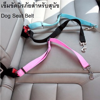 Safety Belt สุนัข เข็มขัดนิรภัยสำหรับสุนัข ที่รักของคุณ  สามารถปรับระยะได้ / Dog Seat Belt