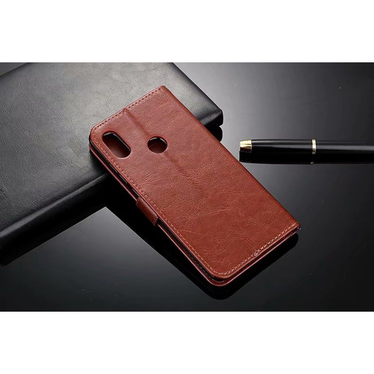 พรีเมี่ยมกระเป๋าสตางค์หนัง PU หนังแท้ เคสไอ  Asus Zenfone 5 5Z ZE620KL ZS620KL
