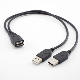 สายเคเบิลต่อขยายพาวเวอร์ซัพพลาย Usb 2.0 A ตัวผู้ เป็นตัวเมียคู่ DC ความเร็วสูง สําหรับดิสก์ U