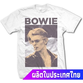 ผ้าฝ้ายแท้ คอลูกเรือผู้ชาย David Bowie Smoking T-Shirt sale รถถังS,4XL