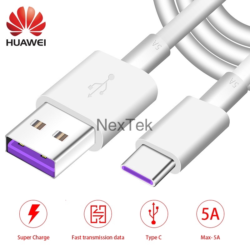 แท้100% Huawei 5A Type C Cable 6A Date Cable USB Type-A to USB Type-C 1m Cable Type-C Supercharge Ca