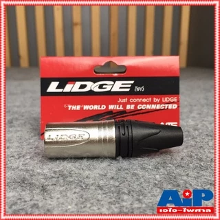 แพ็ค10ตัว LIDGE YM-002A CANNON แจ็ค XLR ตัวผู้ 3 ขา ท้ายยาง สำหรับเข้าสาย รุ่น YM002A เอไอ-ไพศาล