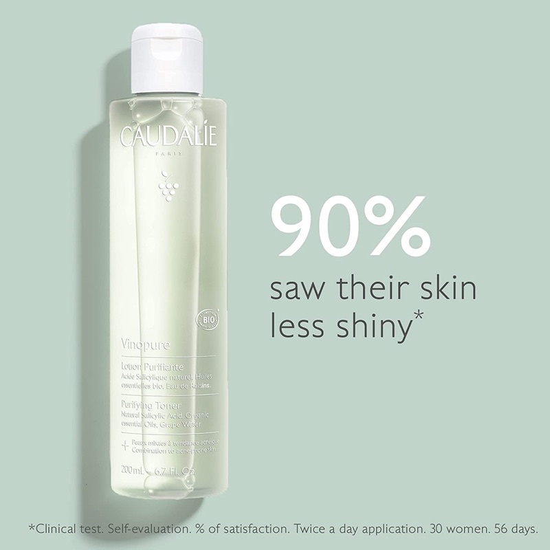 แพ็คเกจใหม่‼️ ล็อตใหม่ Caudalie Vinopure Clear Skin Purifying Toner 200ml.  โทนเนอร์ทำความสะอาดผิว